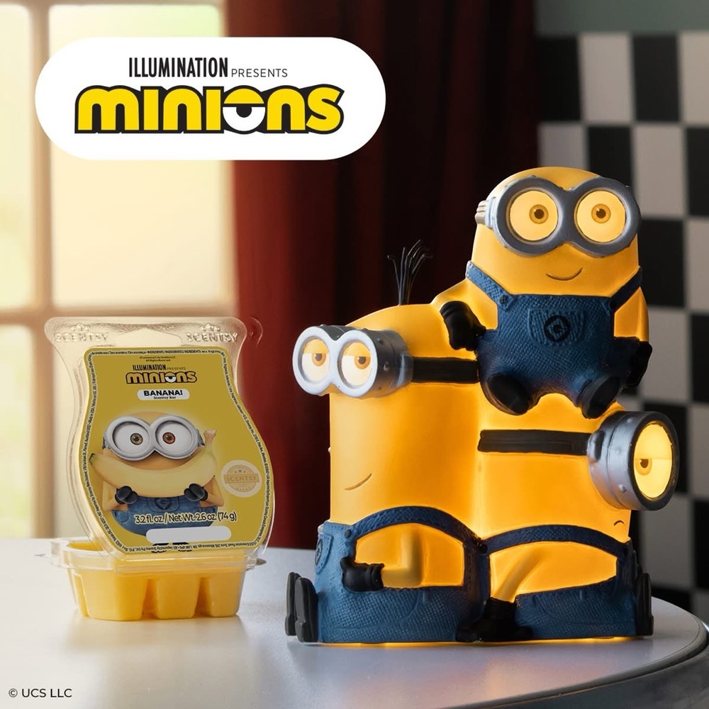 Scentsy Minions Warmer Stuart Bob Kevin NIB Universal Dreamworks